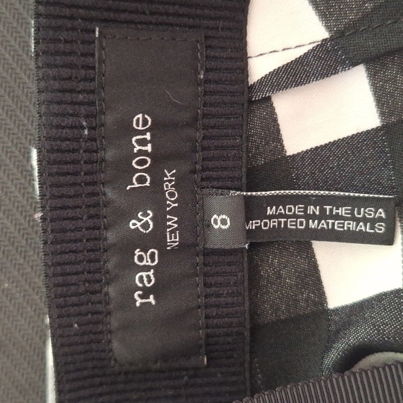 rag & bone Black and White Checkered Ankle Pants - Picture 8 of 9